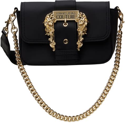 versace ee1vobbh3 e899 black bucket shoulder bag|Versace shoulder bag.